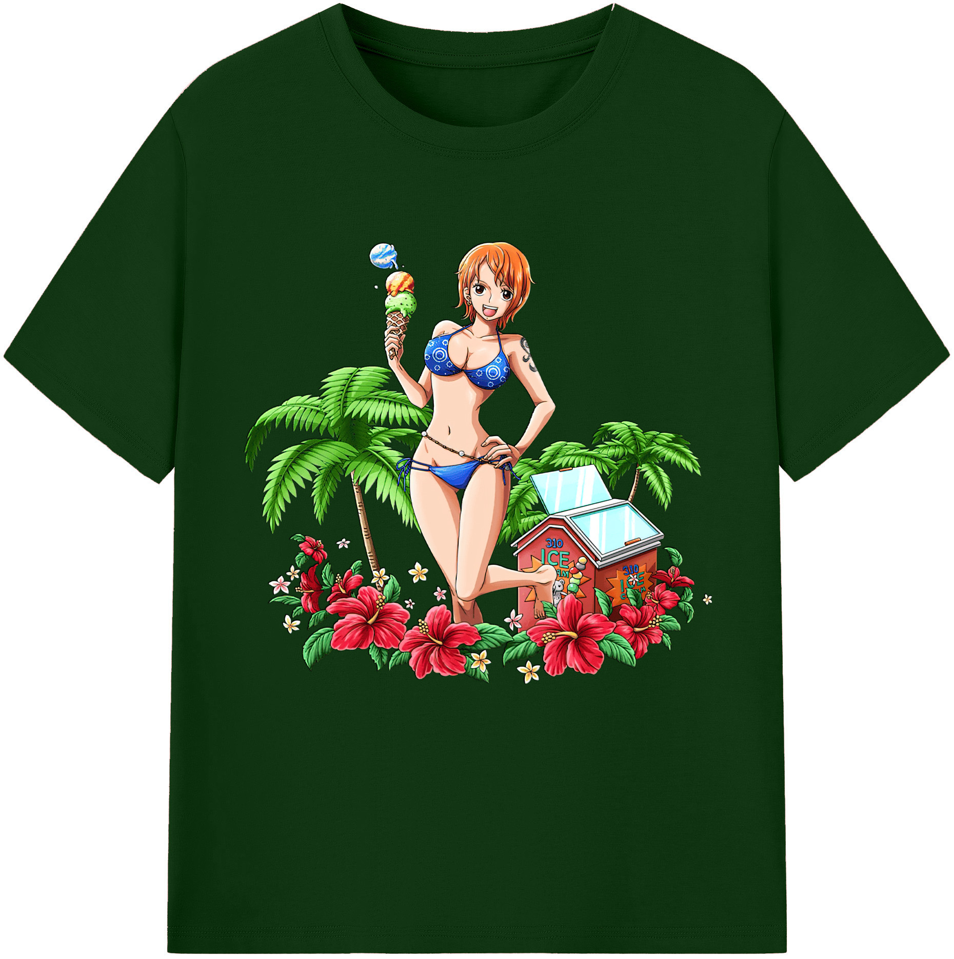 ワンピース ナミ ONE PIECE Nami 綿100％半袖Tシャツ（フロントプリント）